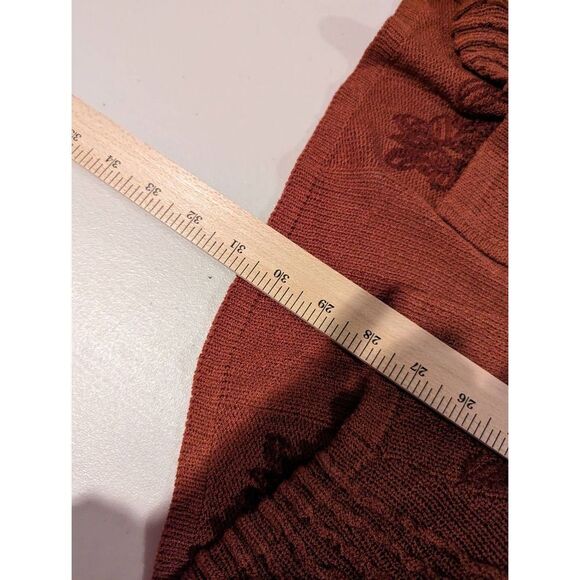 Monoreno Women Rust Brown Floral Embroidered Sweater Size Large - Picture 14 of 14
